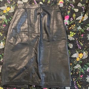 Vintage 80s leather pencil skirt